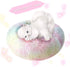 otoez Kitten Puppy Bed Extra Small XS Round Dog Cat Beds Anti Anxiety Plush Pet Calming Donut Bed with Non-Slip Waterproof Bottom, Washable (15.7"...