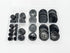 100Pcs Black Sewing Buttons,4-Hole Craft Buttons, 5 Sizes,with Compartment Storage Box, Suitable for Sewing,Suit coat shirt buttons?DIY Decoration...