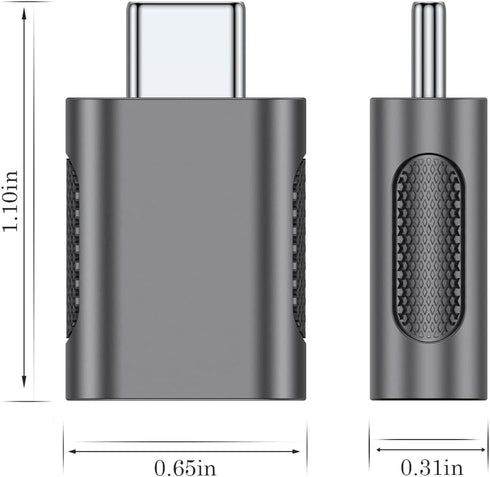 AuviPal 10Gbps USB C to USB 3.1 Adapter (4 Pack), Thunderbolt 4/3 to USB OTG Converter for iPhone 15, MacBook, iPad, iMac and More Type C Devices ...