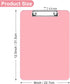 Rimilak Plastic Clipboards with Low Profile Metal Clip, Translucent Clip Board, 12.5 x 9 Inch Letter Size | Office Supply | back to school, Pink...