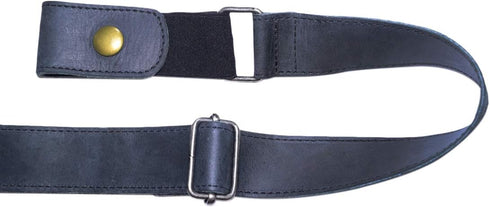 Hide & Drink, Buckle Free Leather Belt / (1.5 in.) Wide/Stretch/Adjustable/Comfortable, Handmade :: Charcoal Black...