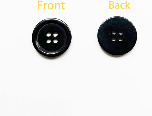 100Pcs Black Sewing Buttons,4-Hole Craft Buttons, 5 Sizes,with Compartment Storage Box, Suitable for Sewing,Suit coat shirt buttons?DIY Decoration...