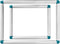 2 Pack Square Embroidery Hoops, Plastic Cross Stitch Snap Frames, Universal Clip Frame Sets for Embroidery, DIY Sewing Tools for Cross Stitching Q...