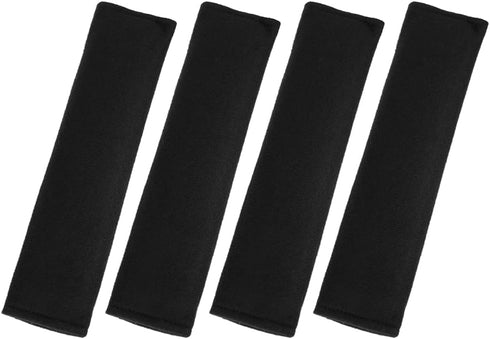 X AUTOHAUX 4pcs Universal Black Car Safety Seat Belt Pads Cover with Soft Polyester Fiber Auto Seatbelt Shoulder Pad for More Comfortable Driving...
