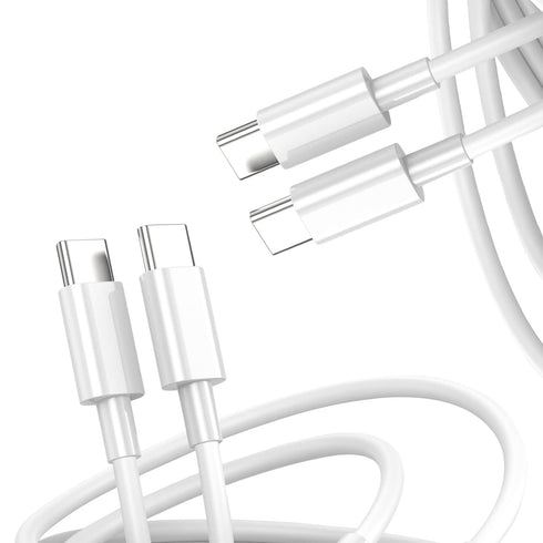 2-Pack USB C to USB C 60W Cable, USB Type C Fast Charging Compatible with Android Samsung Galaxy S23/S22/S21/S21+/S20+ Ultra, Note 20/10 Ultra, Ai...