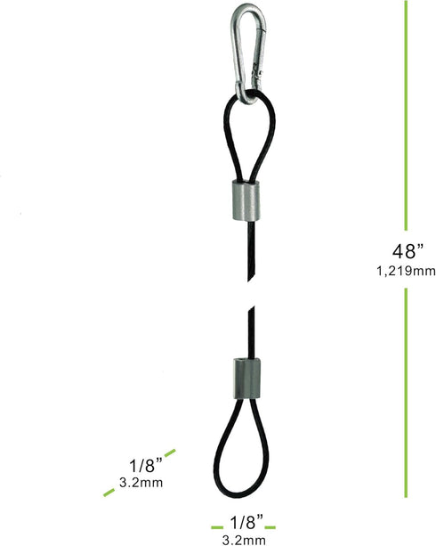 Metal Rope Cord with Snap Hook for Hanging Bird Feeders, Baths and Baffles, M955-200, 48 Inch Long, 1 Piece...