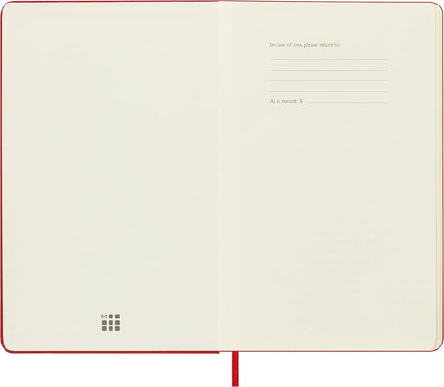 Moleskine Classic Notebook, Large, Dotted, Red Scarlet, Hard Cover (5 x 8.25)...