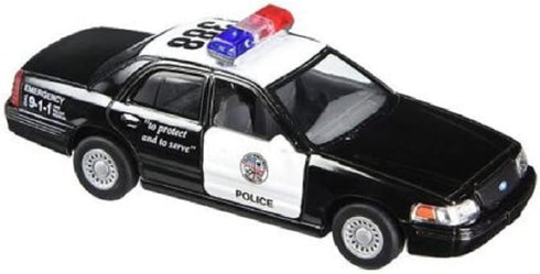 KiNSMART Ford Crown Victoria 5" 1:42 Scale Police Interceptor Car w/Pullback Action...
