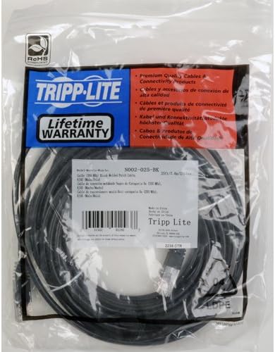 Eaton Tripp Lite Cat5e 350MHz Molded Patch Cable (RJ45 M/M) - Black, 20-ft.(N002-020-BK)...