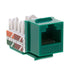 Cat5e Keystone Ethernet Wall Jack Punch Down UTP 45-Degree (Easier Termination Than 90-Degree), RJ45 Slim Profile Speed Termination Green 45° Angl...