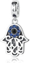 925 Sterling Silver Hamsa Charm Hand Charm Evil Eye Charm Birthday Charm Anniversary Charm for Pandora Charms Bracelet (Silver)...