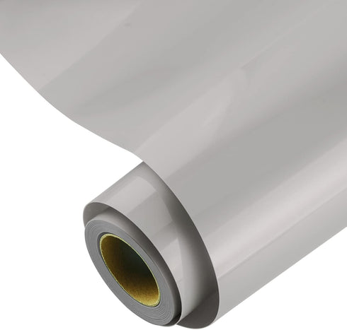 KISSWILL Gray Heat Transfer Vinyl Iron On T-Shirts, 12" x 6 FT HTV Vinyl Rolls Compatible with Silhouette Cameo3/4 Cutting Machine (Gray, 12“x6')...