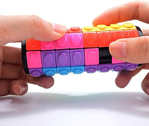 Magic 3D Puzzle Cube Rainbow Fidget Toys Cylinder Rotate Slide 7 Layers Educational Games for Kids Adults...