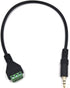 12 Inch 1/8" 3.5mm TRS Male Jack Terminal Block Audio Cable, 3.5mm 3 Pole Stereo Headphone AUX Bolt Screws Terminal Balun Solderless Adapter Conne...