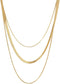 14K Gold Plated Layering Choker Necklaces for Women| Snake Chain,Cuban Link Chain,Paperclip Layered Chains Necklace for Women Trendy Jewelry....