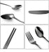 Travel Utensils, 18/8 Stainless Steel 4pcs Cutlery Set Portable Camp Reusable Flatware Silverware, Include Fork Spoon Chopsticks with Case (black)...