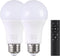 A19 LED Light Bulbs with Remote Control 1100LM 12W (80W Equivalent) LED Bulbs,Stepless Dimmable 3000K-6000K,E26 Base,CRI 80+,2.4GHz,Light Bulb for...