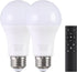 A19 LED Light Bulbs with Remote Control 1100LM 12W (80W Equivalent) LED Bulbs,Stepless Dimmable 3000K-6000K,E26 Base,CRI 80+,2.4GHz,Light Bulb for...