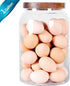 SAIOOL Egg Jar,kitchen canister? 1 Gallon Large Glass Food Storage Jars with Airtight Lid, Clear...