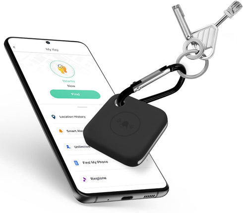 Silicone Case for Tile Mate (2020) & Tile Mate (2018), Soft and Flexible, Scratch/Shock Resistant Cover with Carabiner for Tile Mate Tracker (Blac...