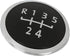 ACROPIX 5 Speed Gear Shift Knob Emblem Cover for Fit for Volkswagen Beetle Black Silver Tone...