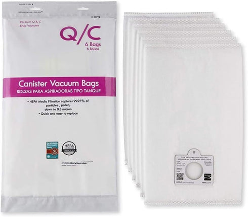 Eagles 6pack Replacement Style Q/C Vacuum bags compatible with Kenmore canister vacuum...