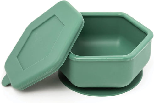 Tiny Twinkle Silicone Suction Bowl with Lid for Baby and Toddler - 100% Silicone - BPA Free - Microwave Safe - Suction Bowls For Baby, Snack Conta...