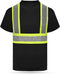 HYCOPROT High Vis Reflective T Shirt Short Sleeve Safety Mesh Quick Dry Shirts (Black, Large)...