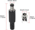 AITRIP 20 Pairs 40PCS DC Power Supply Jack Socket Female Panel Mount Connector 3-Pin 5.5 x 2.1mm with 5.5mm x 2.1mm DIY Male DC Power Plug Jack So...