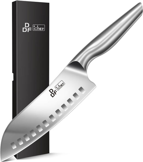 DDF iohEF Kitchen Knife, Chef's Knife In Japanese Stainless Steel Professional Santoku Cooking Knife, 7 Inch Non-slip Ultra Sharp Knife with Ergon...