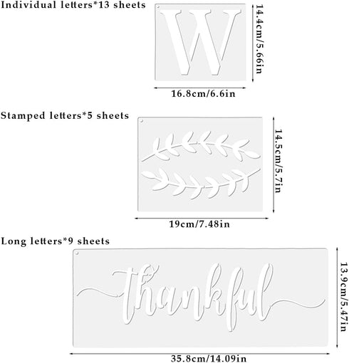 FOCCTS Welcome Stencils for Painting on Wood, Welcome Sweet Home Template Stencils, Reusable Large Welcome Sign Painting Template Seasonal Stencil...