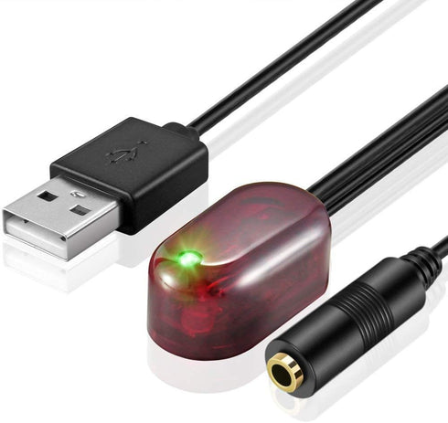 IR Repeater Hidden Infrared Remote Extender System 1 Receiver 4 Emitters Control Kit USB Adapter for Amplifier Cable Box Satellite TV Receiver CD ...