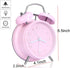 Retro Alarm Clock Battery Operated nightstand Clock,4 inch Twin Bell Backlight Alarm Clock for Bedroom,Desk,Bedside Loud Alarm Clock(Pink)...