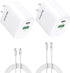 Fits for iPhone 15 Charger, USB C Charger Block, 2 Pack 20W USB C Fast Wall Charger Adapter Compatible with iPhone 15/15 Pro/Pro Max/iPad Pro More...