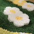 Moss Rug Lovely Green Flower Moss Leaf Rug Moss Bathroom Rug Bathroom Bedroom Kid's Living Room Non-Slip 3D Moss Carpet Washable Water Soft Moss C...