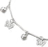 COOLSTEELANDBEYOND Stylish Stick Link Chain Anklet Bracelet with Dangling Butterflies and Jingle Bell, Adjustable...