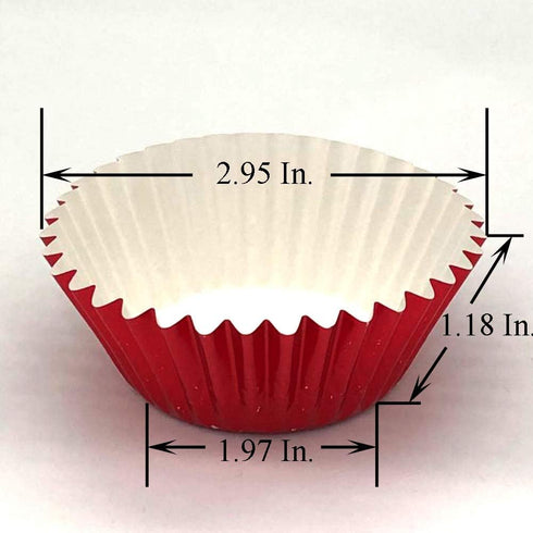 Bright Red Foil Cupcake Liners Standard Sized Baking Cups for Party, Wedding and More, 120-Count...