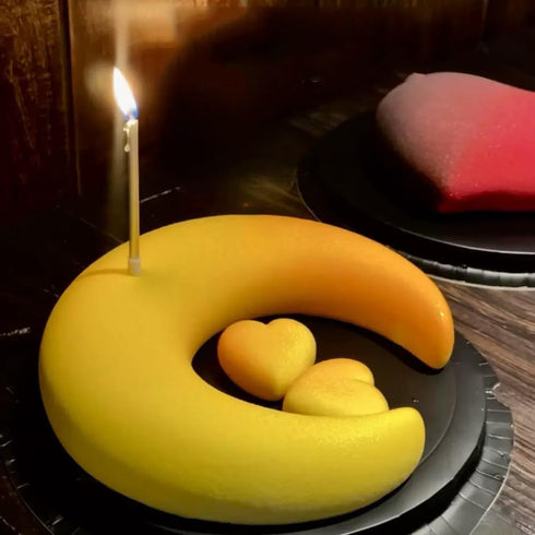 Crescent Moon Shape Silicone Cake Pan, Moonlight Sonata Mousse Cake Bread Pizza Baking Mold Kitchen Bakeware Tools...