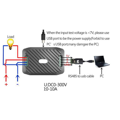 PZEM-003 DC Voltage, Current, Power Consumption, Power Meter, Power Analyzer, DC AMP Meter, Power Meter Communication Module (PZEM-003 + USB to 48...