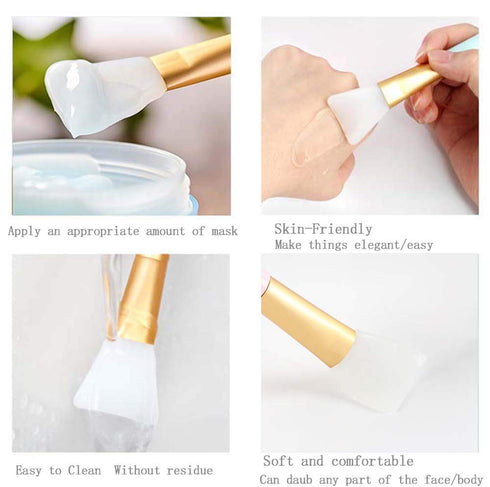 Akstore 3PCS Silicone Face Mask Brush,Mask Beauty Tool Soft Silicone Facial Mud Mask Applicator Brush Hairless Body Lotion And Body Butter Applica...