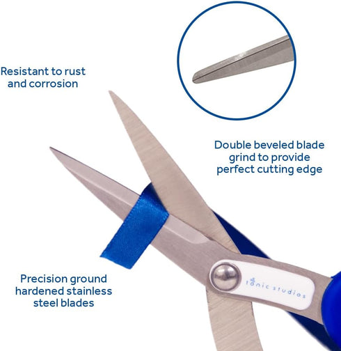 Tonic Studios Left Handed Scissors - All Purpose Heavy Duty Snips with Titanium Coating - Lefty Craft Tool for Fabric, Cardstock, and Vinyl - 6.5 ...