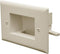 DATA COMM Electronics 45-0008-LA Easy Mount Recessed Low Voltage Cable Plate,Slim-Fit Design, Installs Behind TVs & AV Devices, Single Gang with D...