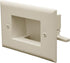 DATA COMM Electronics 45-0008-LA Easy Mount Recessed Low Voltage Cable Plate,Slim-Fit Design, Installs Behind TVs & AV Devices, Single Gang with D...