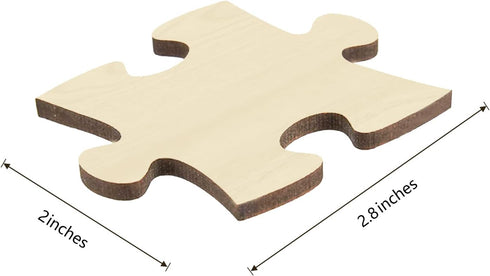 Blank Puzzle with 24 Pieces, Each Piece is Unique, Blank Wooden Jigsaw Puzzles with Puzzle Tray for Crafts & DIY, Make Your Own Puzzle 11.7x8.8 In...