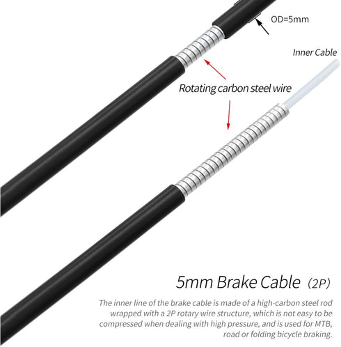 Brake Cable Housing,Bicycle Housing, Bicycle Gear Wires Bikes Replacement Accessory for Mountain Road Bike,3 Meters...