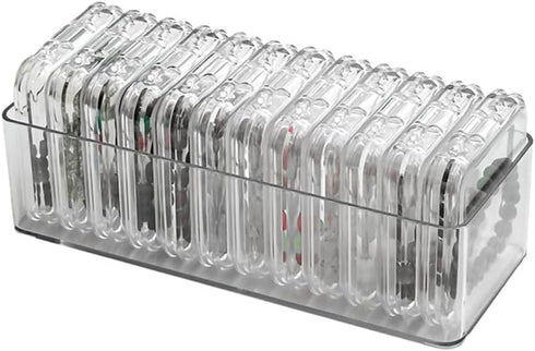 15PCS Press On Nail Packaging Boxes with Big Storage Containers Boxes Hinged Lid and Rectangle for Bracelet Making DIY Jewelry Badge Craft Nail St...