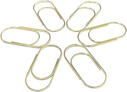 50PCS Jumbo Gold Paper Clips, 50 mm Paper Clips?Non-Slip and Smooth...