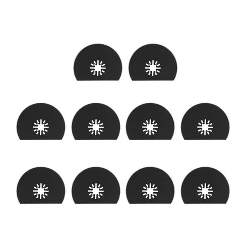 10Pcs Oscillating Saw Blades 80mm/3.1inch High Carbon Steel Semicircle Oscillating Multitool Quick Release Kit for Sanding, Grinding and Cutting...