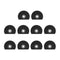 10Pcs Oscillating Saw Blades 80mm/3.1inch High Carbon Steel Semicircle Oscillating Multitool Quick Release Kit for Sanding, Grinding and Cutting...