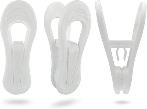 Hanger Clips 30 Pack, Multi-Purpose Hanger Clips for Hangers, White Finger Clips for Plastic Clothes Hangers, Pants Hangers Clips...